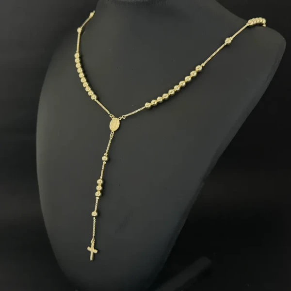 Cadena Rosario bañada en oro 18k
