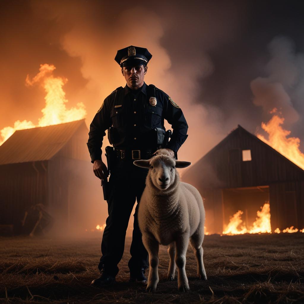 Blazing Barn Inferno!  See How Brave Cops Raced Against Time to Save Helpless Animals!