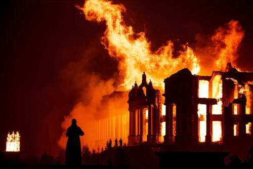 Historic Monastery Inferno!  A Sacred Site, A Tragic Loss!
