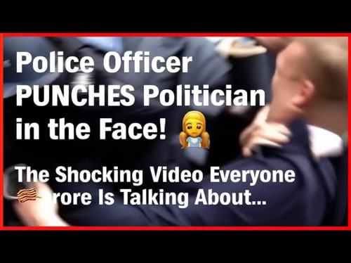 Police Officer PUNCHES Politician in the Face! ‍♀ The Shocking Video Everyone Is Talking About...