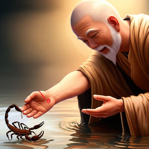 The Drowning Scorpion & The Monk: A Life-Changing Lesson on Human Nature!