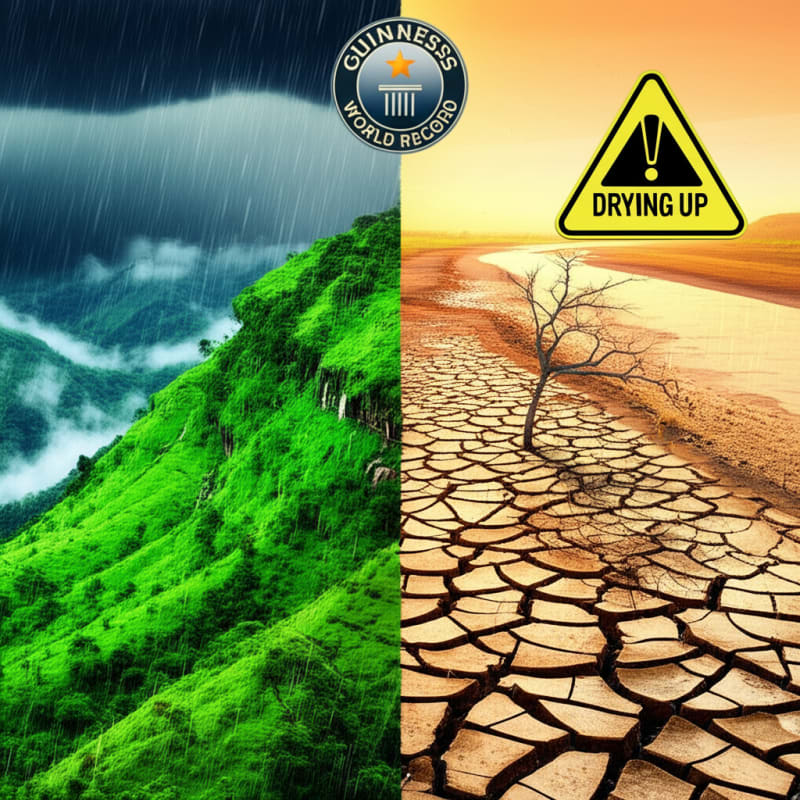 World's Wettest Place is Drying Up?!  The Unbelievable Paradox of Meghalaya!