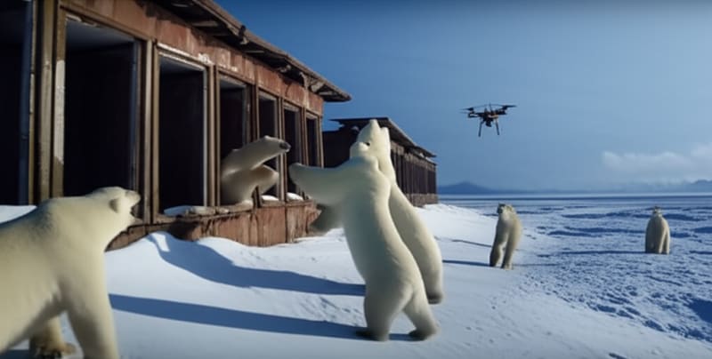 The Arctic's Cutest Squatters: Polar Bears Take Over Abandoned Base & Play with Drones!