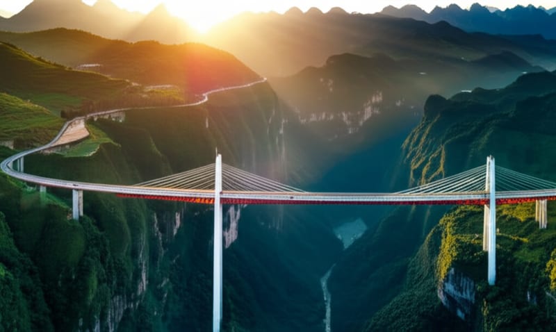 China Just Opened the World's HIGHEST Bridge!  You Won't Believe the View (or the Engineering!)