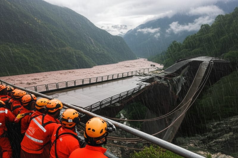 Darjeeling Devastation!  Deadly Bridge Collapse & Landslides Claim Lives – Are More Trapped?