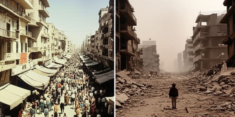 A City Erased: See Gaza's Unspeakable Transformation from Bustling Streets to Rubble
