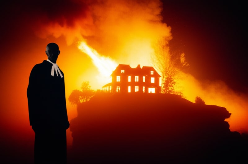 A Judge's Home Engulfed: The Mystery Blaze That Rocked a Quiet Island! ‍♀