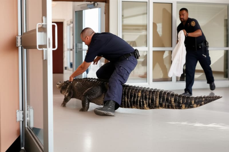 Apartment Nightmare! A Six-Foot Alligator Snuck In – See The Heroic Rescue!