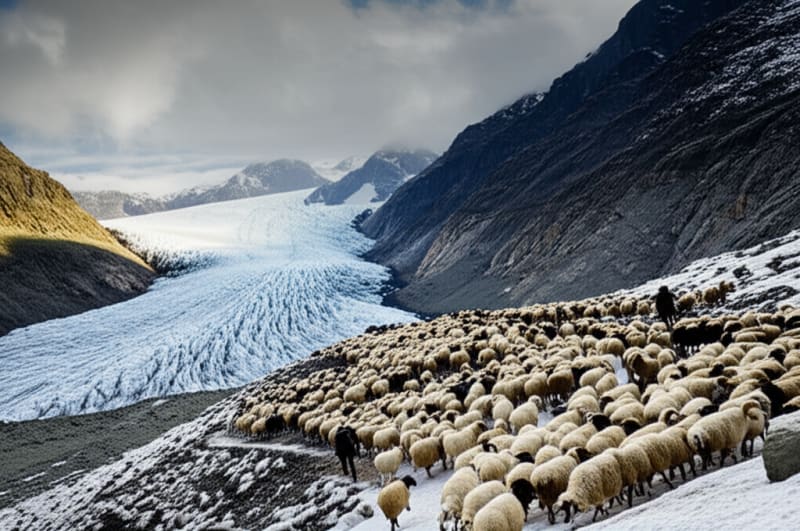 Perilous Peaks & Ancient Paths: Journey with 1400 Sheep Across Dangerous Glaciers! â›°