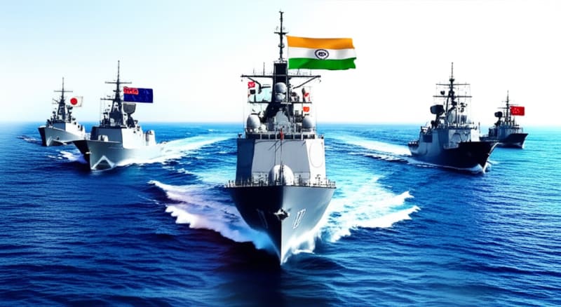 Ocean Shockwave!  The Secret Behind India, US, Japan & Australia's Epic 2025 Naval Drills!