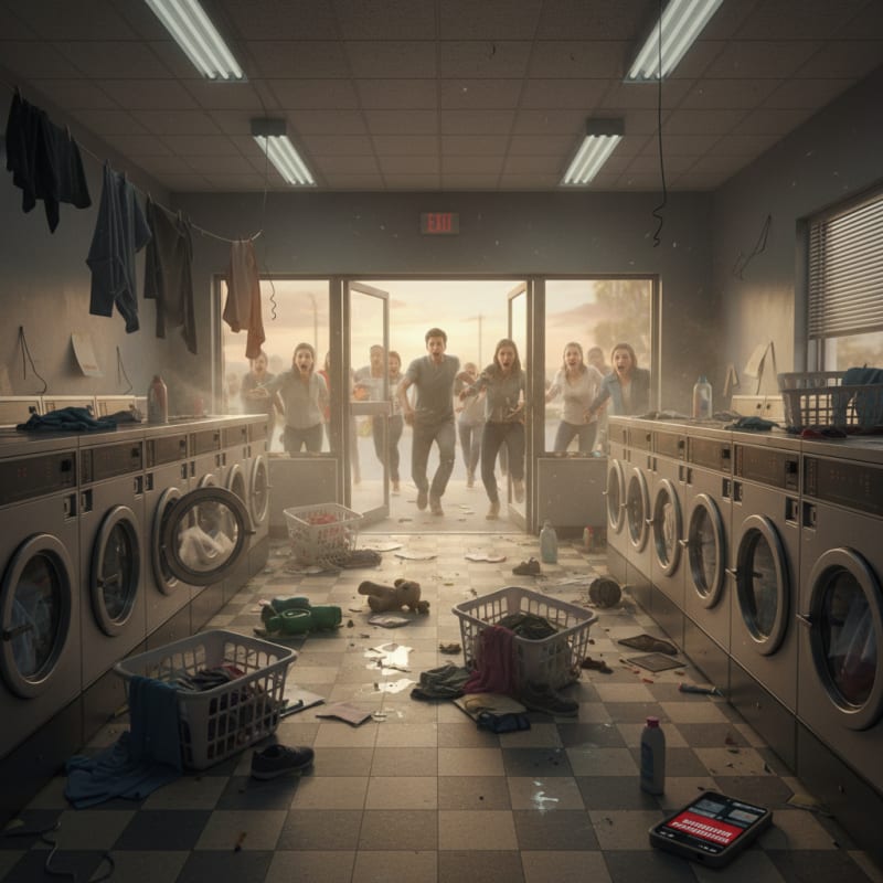 Panic Erupts! People Flee Mid-Chores as Agents Descend on City!