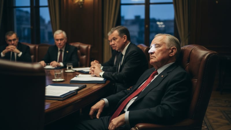 Viral Video Sparks Sleepy Debate: Is This Leader Napping on the Job?