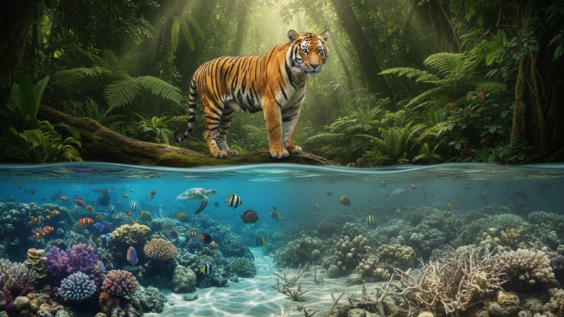 Nature's Urgent Cry: Half of Caribbean Coral Vanished & Tiger Sanctuaries Are on the Line!