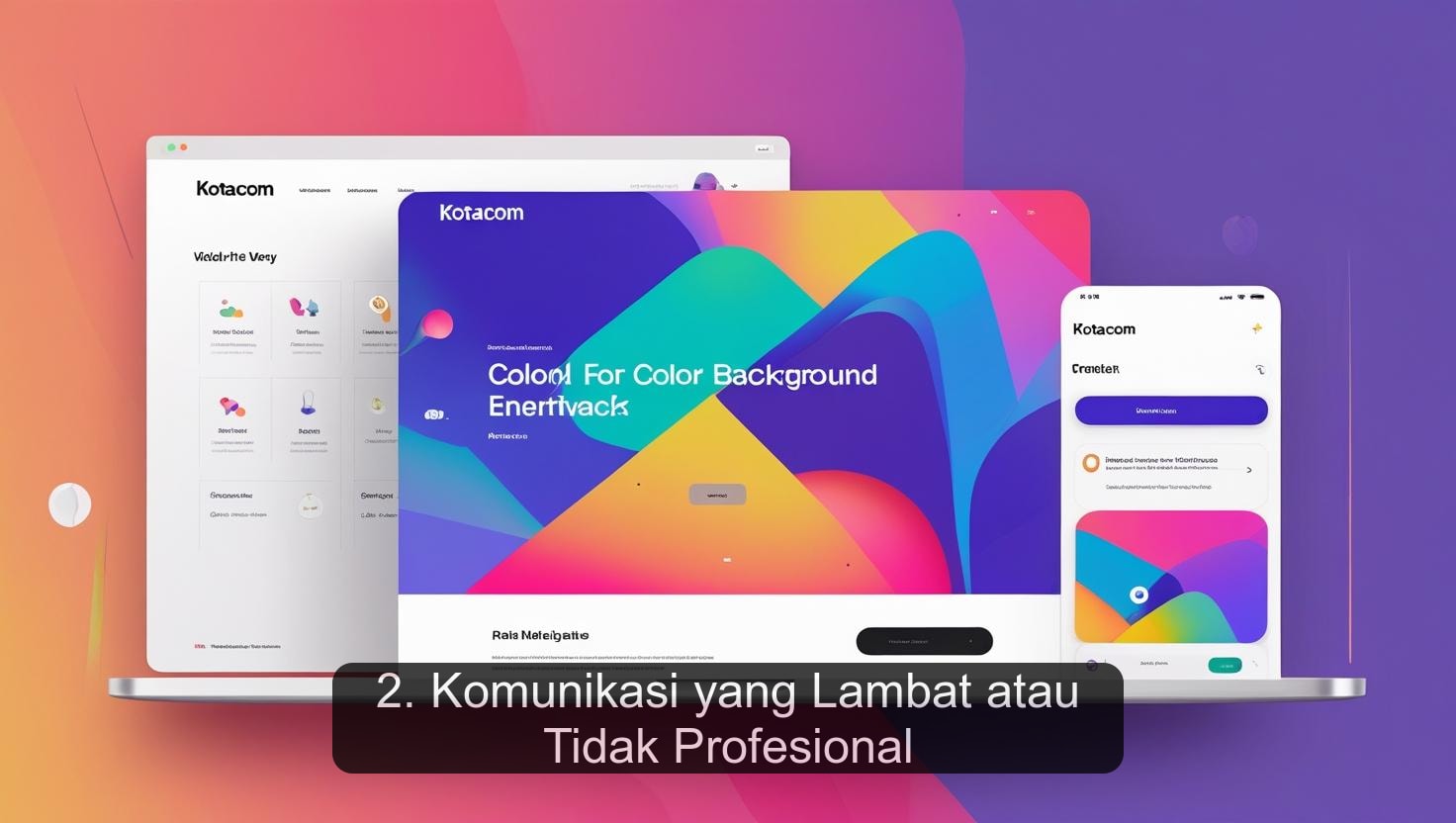 2. Komunikasi yang Lambat atau Tidak Profesional