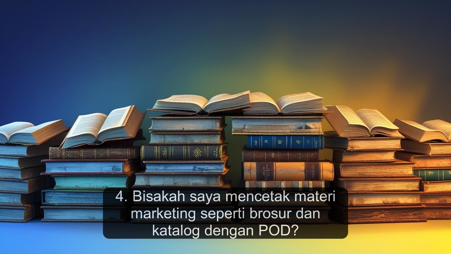 4. Bisakah saya mencetak materi marketing seperti brosur dan katalog dengan POD?