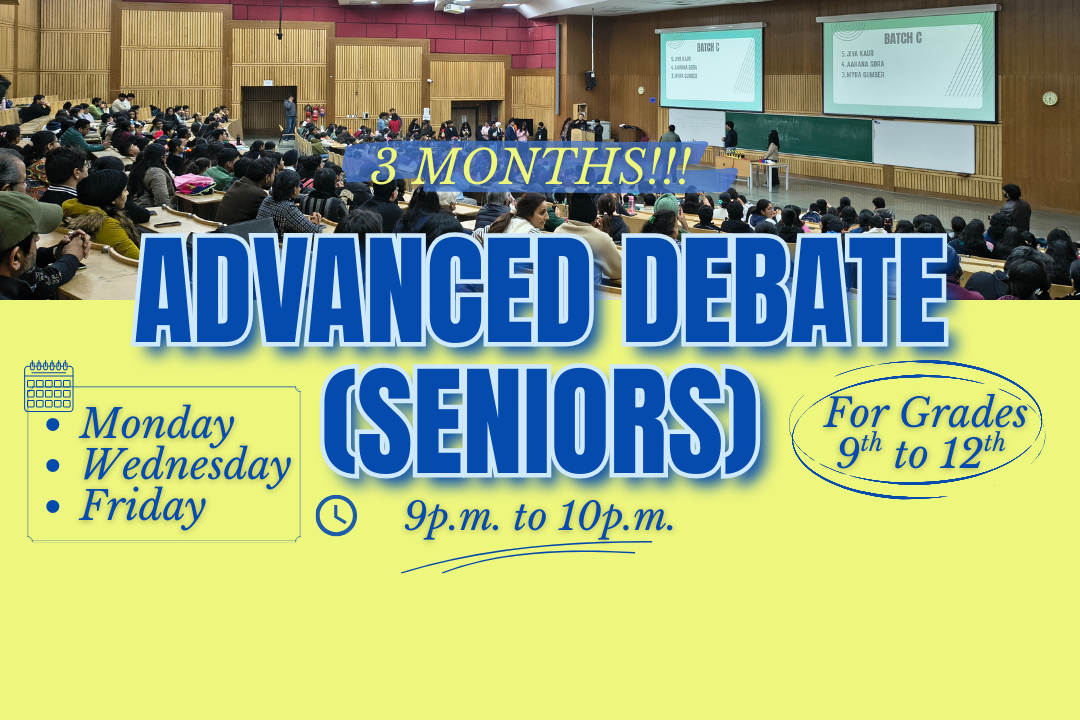 Advanced Debate - Seniors MWF 9pm