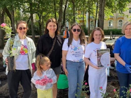 В обновленном сквере зацвели розы