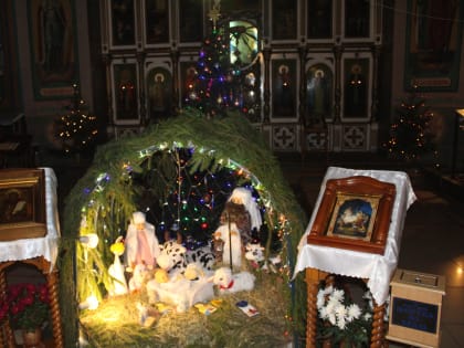 Рождество Христово в храме преподобного Сергия Радонежского города Людиново 