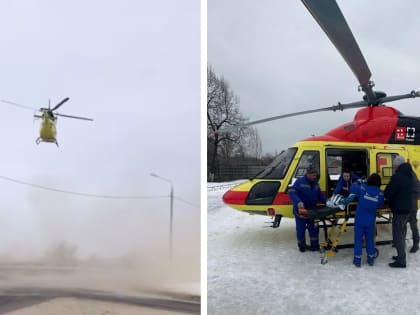 За пятницу вертолет Калужской санавиации совершил два вылета в районы