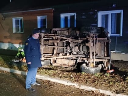 Смертельное ДТП в Юхнове: автомобиль перевернулся и загорелся