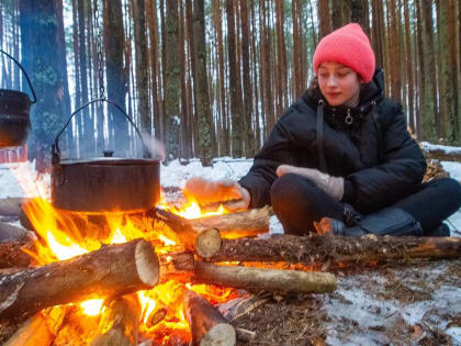 Турклуб Покровского храма города Жиздра совершил первый зимний поход