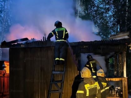 Ночью сгорела баня в Боровском районе