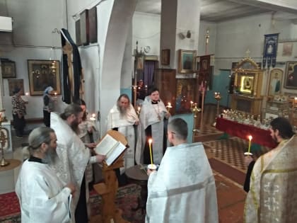 Таинство Елеосвящения (Соборования) в Казанском кафедральном соборе города Людиново