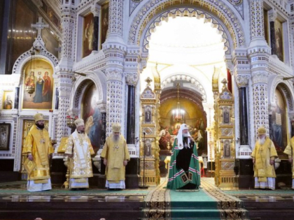 Игорь Щёголев посетил литургию Патриарха Кирилла