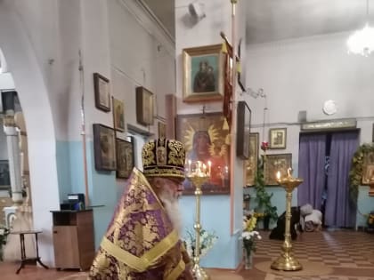 Начало Успенского поста в Казанском соборе города Людиново