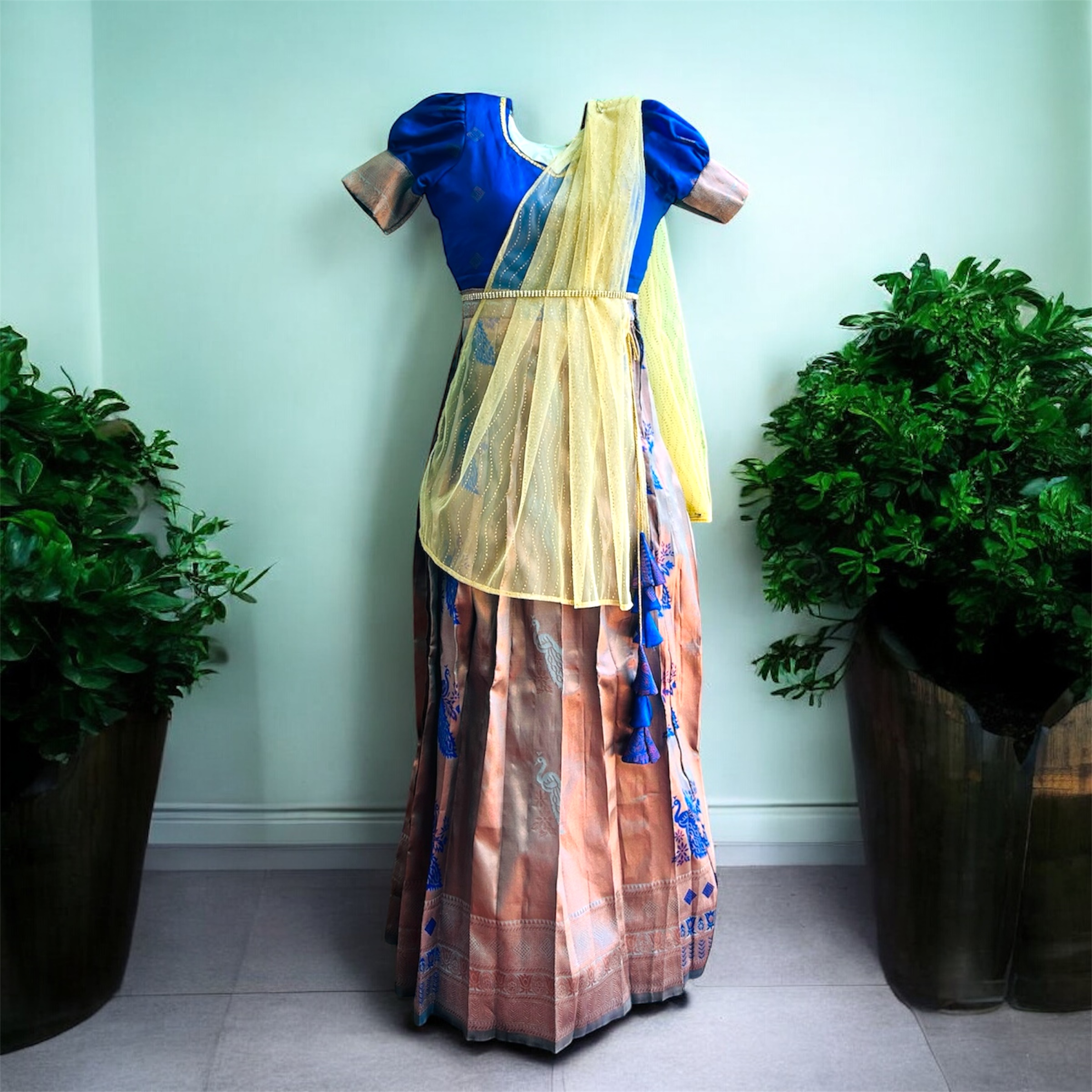 Pattu Skirt & Blouse