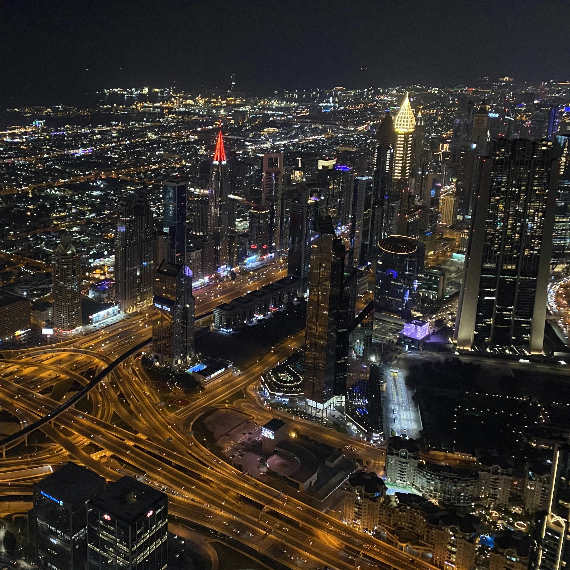 A city at night.