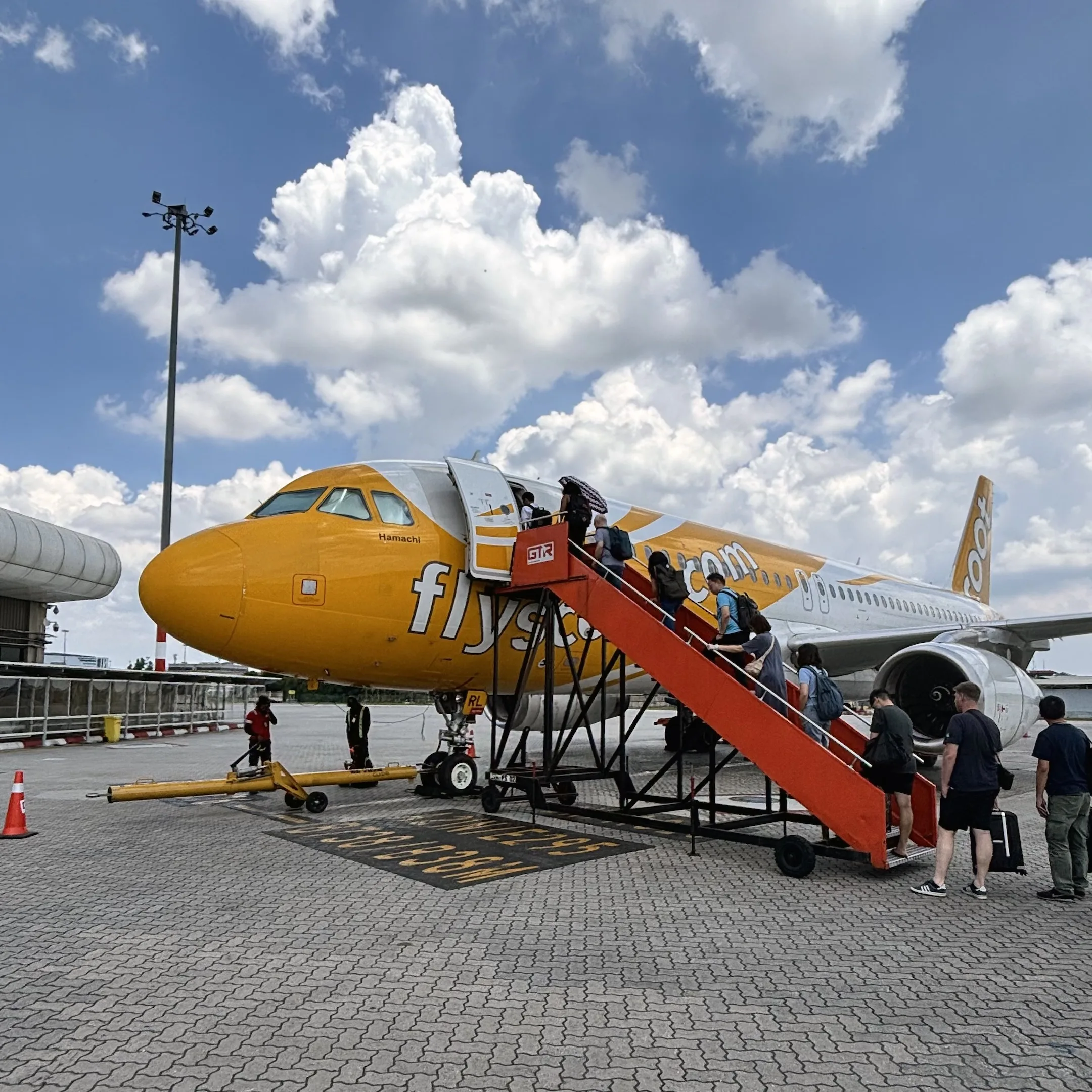 A yellow plane.