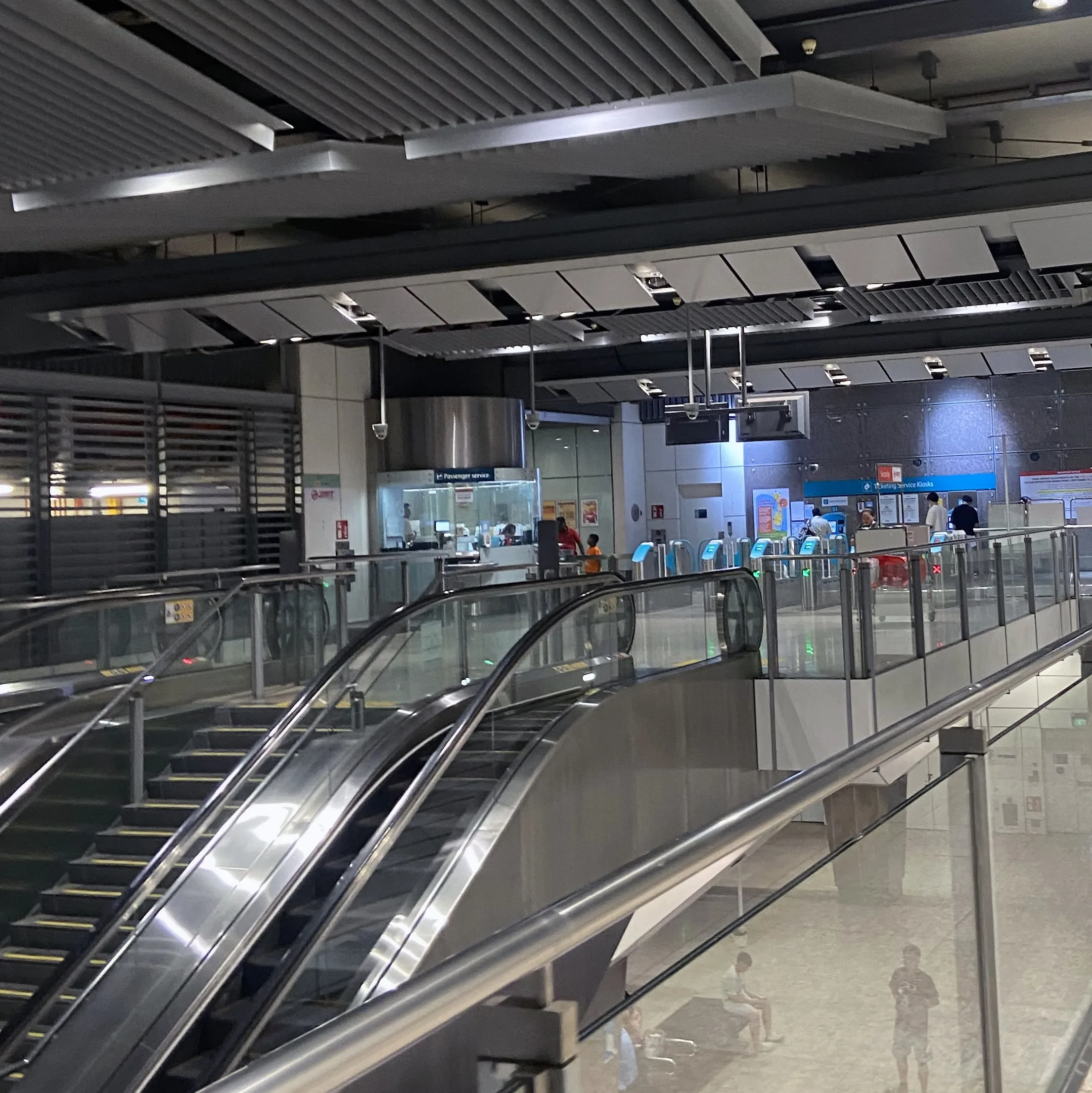 Singapore MRT station interior.