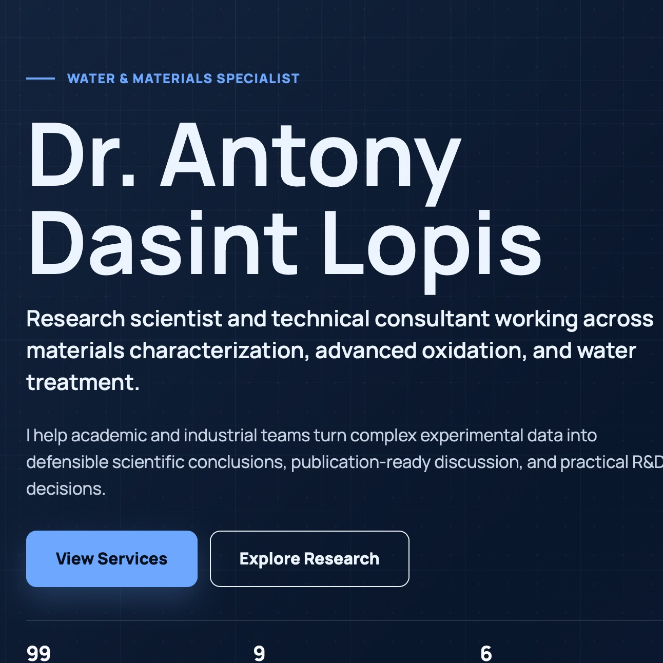Antony's portfolio and consulting site thumbnail