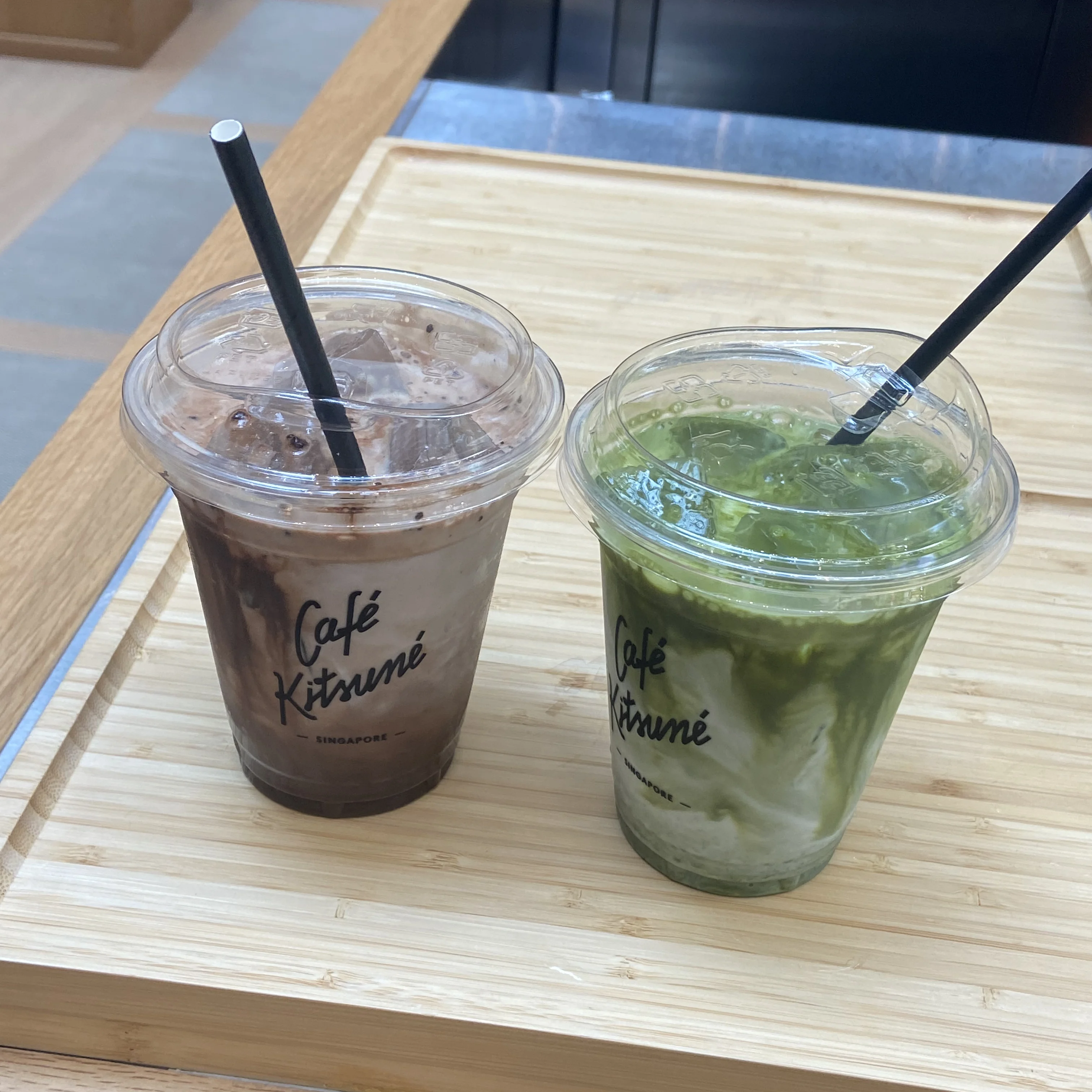 Drinks from Café Kitsuné.