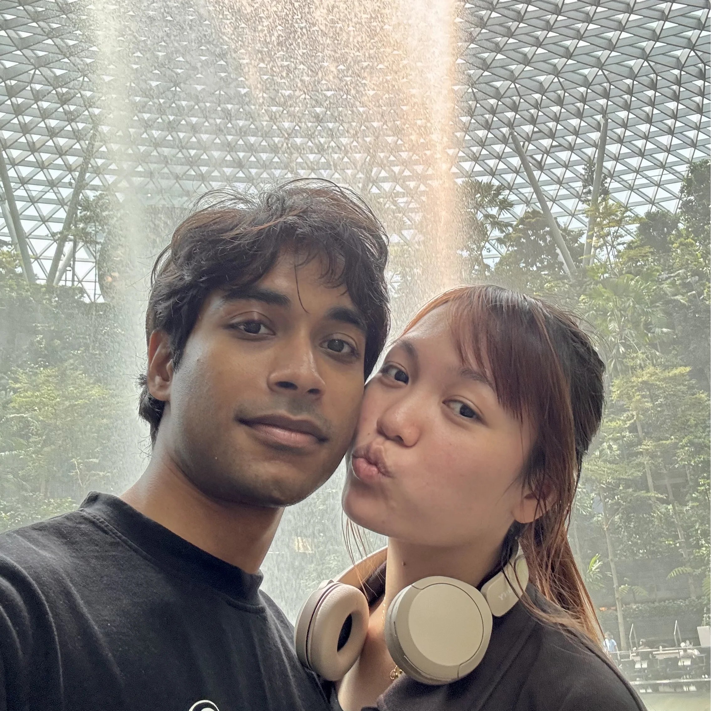 The Jewel Rain Vortex at Changi Airport.