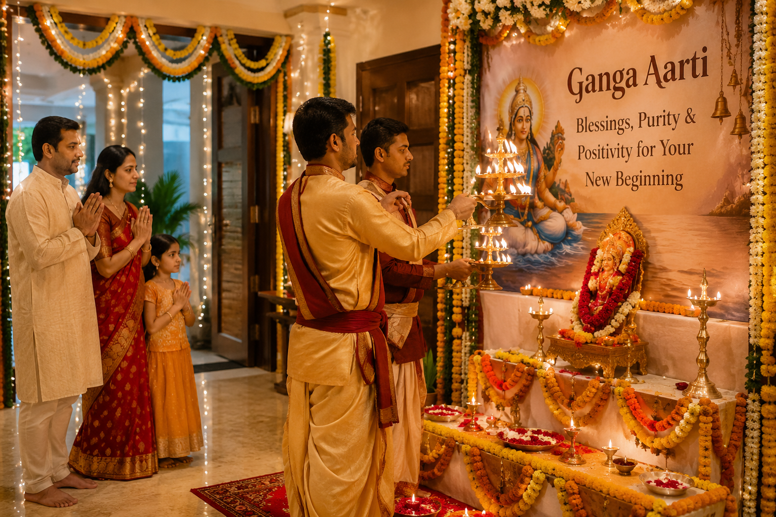 Why Ganga Aarti Is Becoming a Beautiful Tradition for Gruha Pravesh Ceremonies