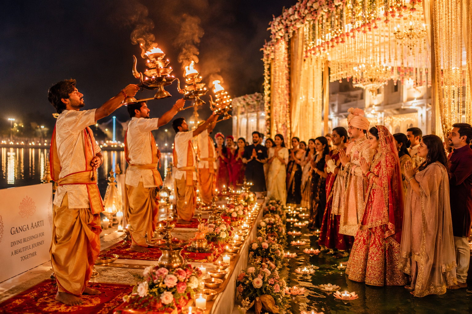 Ganga Aarti for Weddings: A Divine Beginning to Married Life