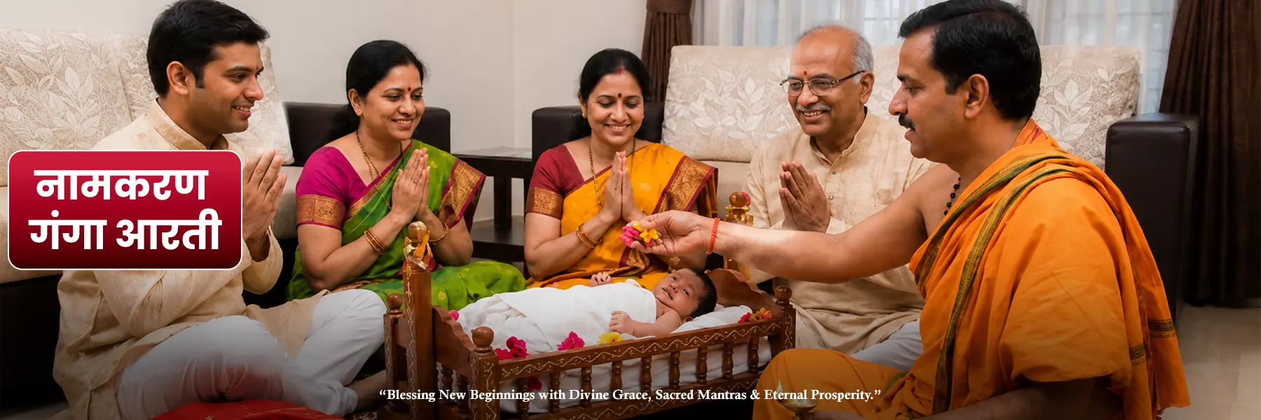 A Sacred Welcome: Ganga Aarti for a Memorable Namakaran Ceremony