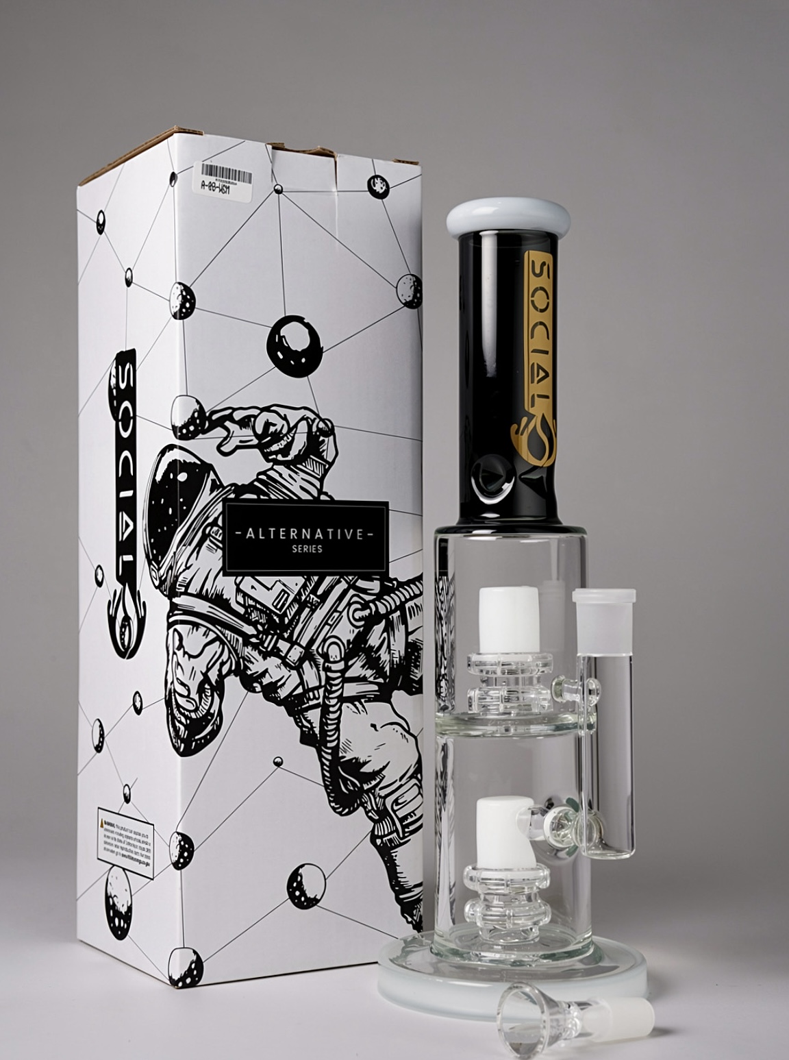 Social Alternative Series Space-Themed Water Pipe - Thumbnail 2