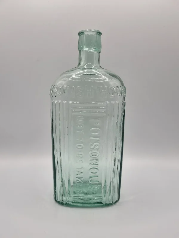 Large Aqua Ammonia Poison Bottle