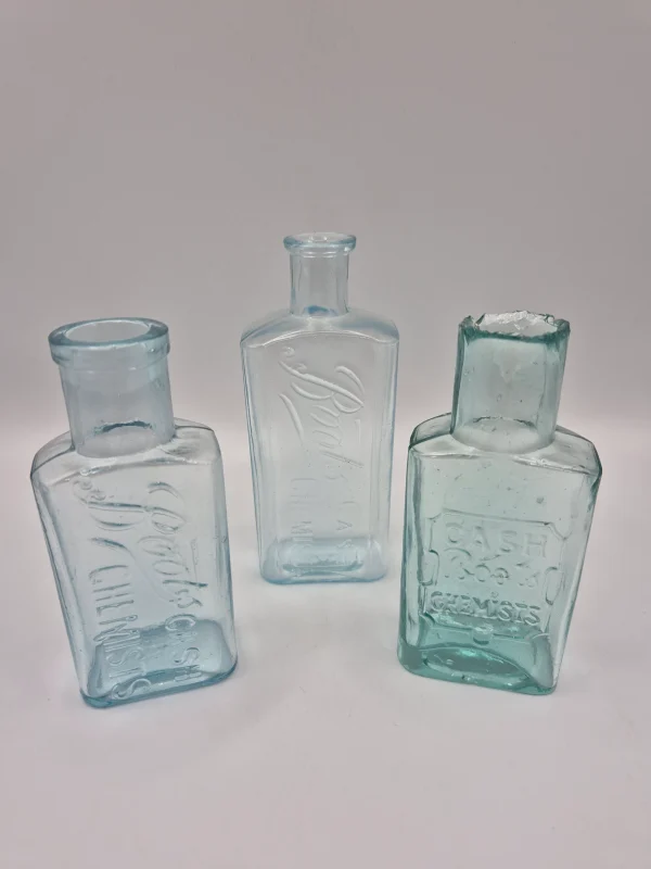 3 Lovely Boots Chemists Bottles