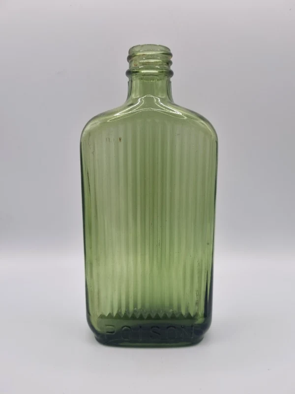 Olive Green Screw Top Poison Bottle