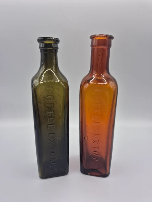 2 Coloured Coffee Extract Bottles