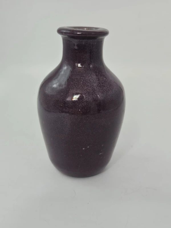 PURPLE STONEWARE BOTTLE