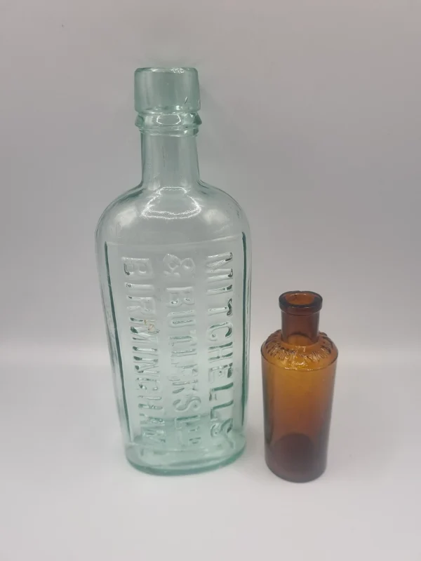2 Birmingham Embossed Bottles