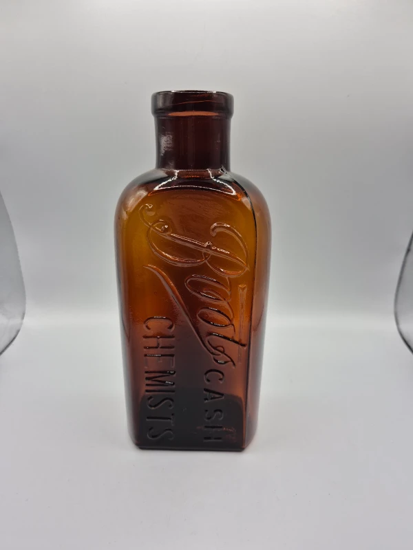 Large Brown Boots Cash Chemist Bottle