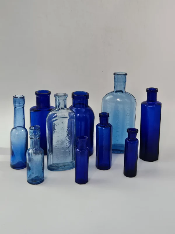 10 BLUE CHEMIST BOTTLES