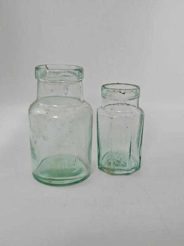 2 VICTORIAN GLASS JARS