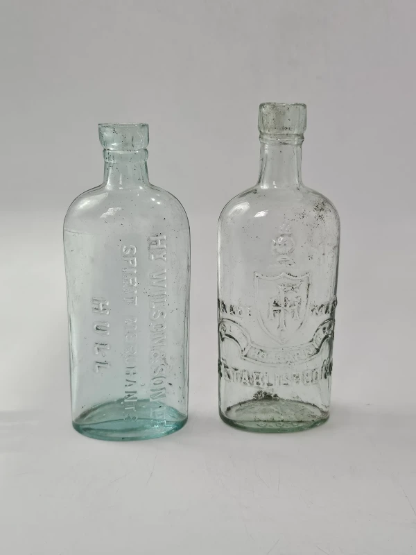 2 VICTORIAN SPIRIT FLASKS